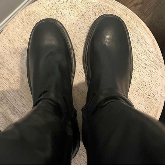 Sam Edelman Freda Knee High Black Leather Books, 6.5, buckles, Side Zipper NWOB - Picture 8 of 13